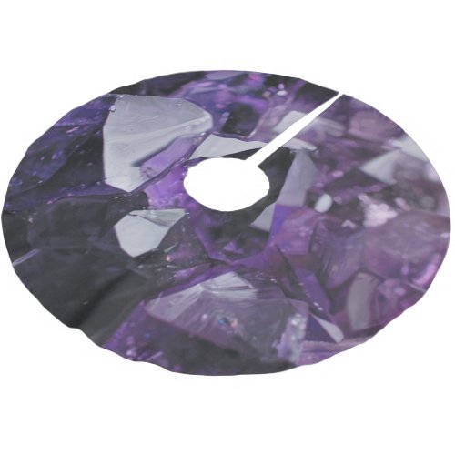 spirit quartz healing holistic purple amethyst brushed polyester tree skirt