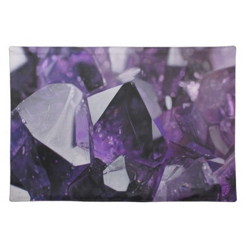 spirit quartz healing holistic purple amethyst cloth placemat