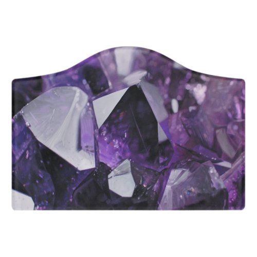 spirit quartz healing holistic purple amethyst door sign