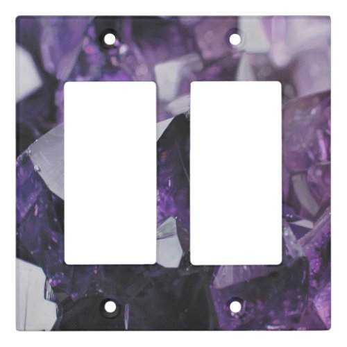 spirit quartz healing holistic purple amethyst light switch cover