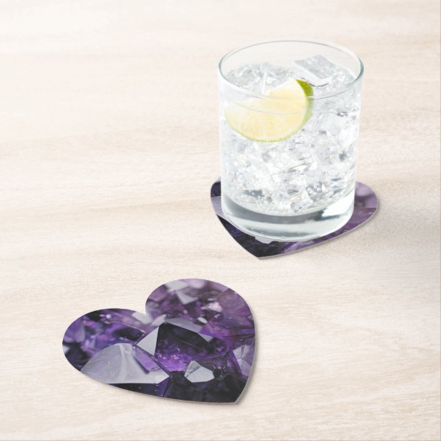 spirit quartz healing holistic purple amethyst paper coaster (Insitu)