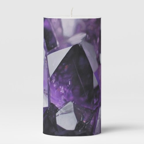 spirit quartz healing holistic purple amethyst pillar candle