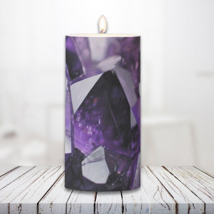 spirit quartz healing holistic purple amethyst pillar candle