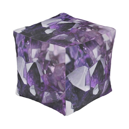 spirit quartz healing holistic purple amethyst pouf