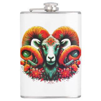 Spirit Ram – Floral Horns & Earth Wisdom Flask