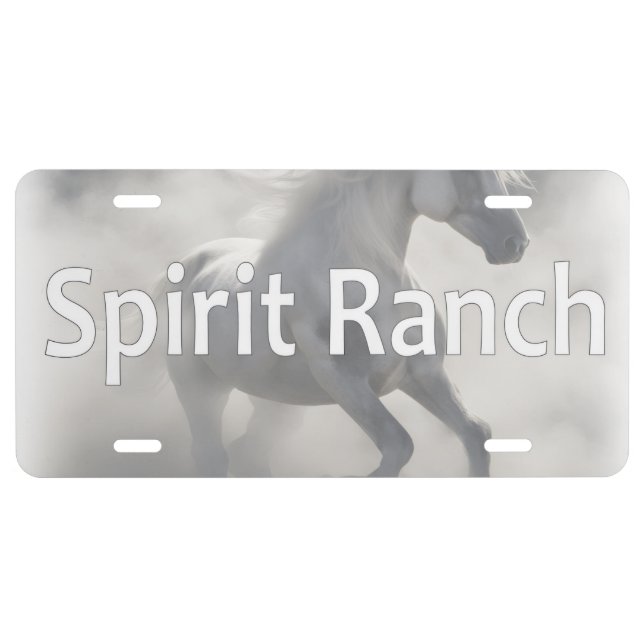 Spirit Ranch Spirit Horse Cover Art License Plate (Front)
