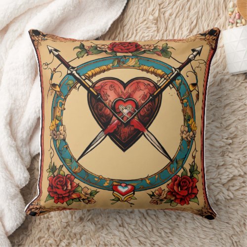 Spirit Rose Compass Where Style Meets Meaning Throw Pillow