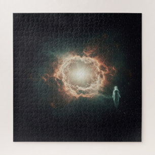 Spirit Travelling to Unknown Spiritual Bright Land Jigsaw Puzzle