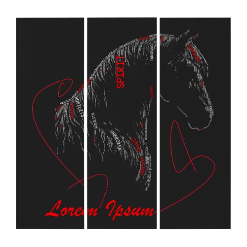 Spirit Unbroken | Horse Typography Art