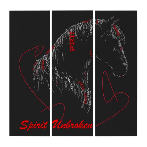 Spirit Unbroken | Horse Typography Art