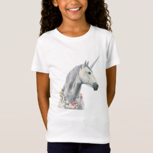 Spirit Unicorn with Flowers Around Neck T-Shirt