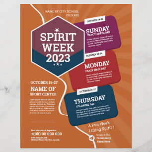 Spirit Week Flyer Template