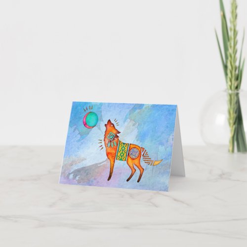 Spirit Wolf Blank Notecard