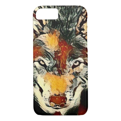 Spirit Wolf Paint Wildlife Art Apple iPhone 7 Case