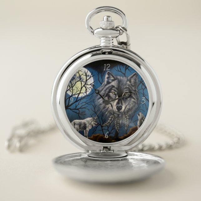 Spirit Wolf Pocket Watch (Inside)