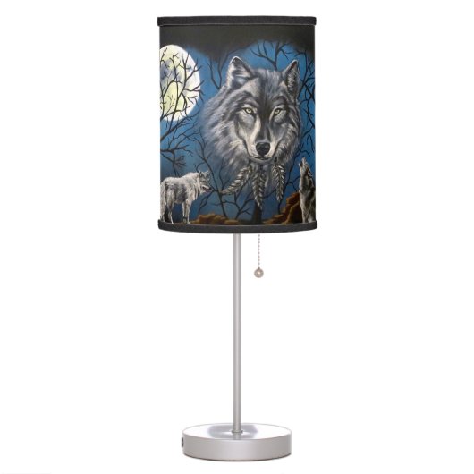 Spirit Wolf Table Lamp (Left)