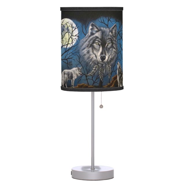 Spirit Wolf Table Lamp (Left)
