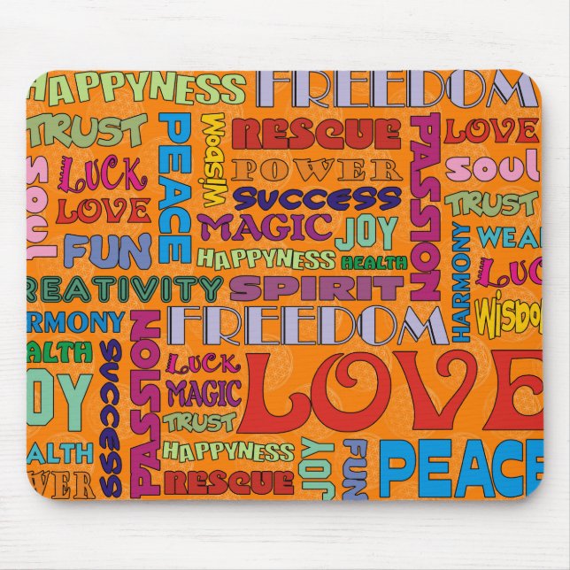 Spirit Words/affirmations of | flower OF life Mouse Pad (Front)