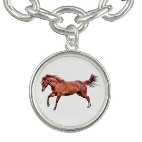 Spirited Dun Horse Jewelery Design Charm Bracelet