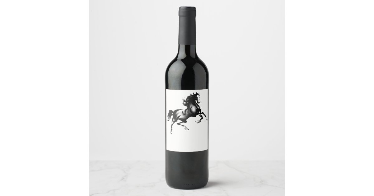 spirited horse wine label zazzle com holiday return address label