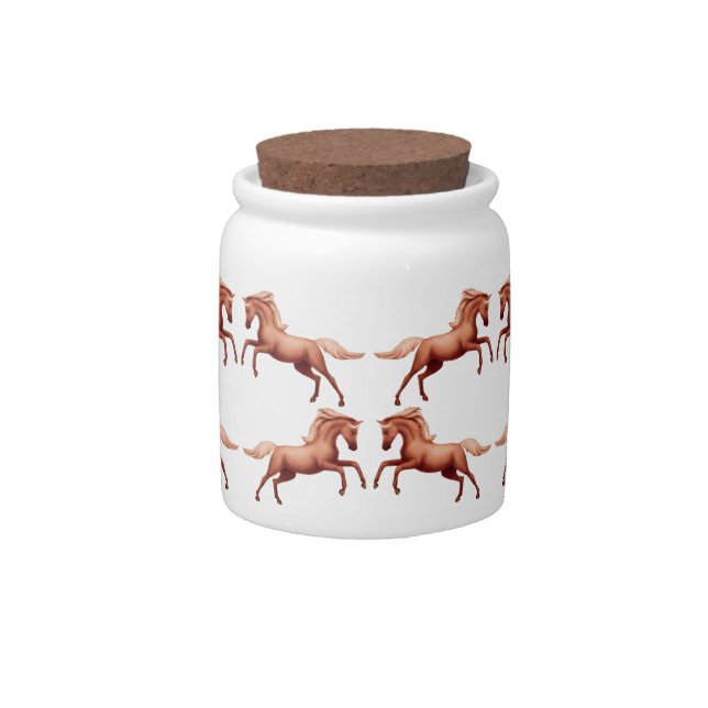Spirited Horses Candy Jar (Front)
