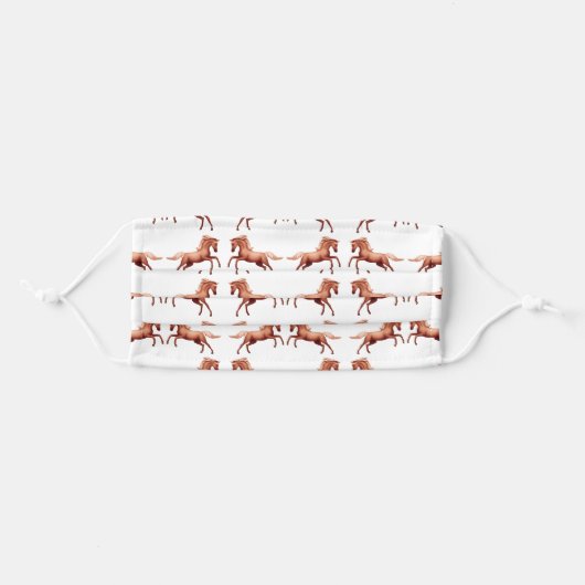 Spirited Horses Cloth Face Mask (Front, Folded)