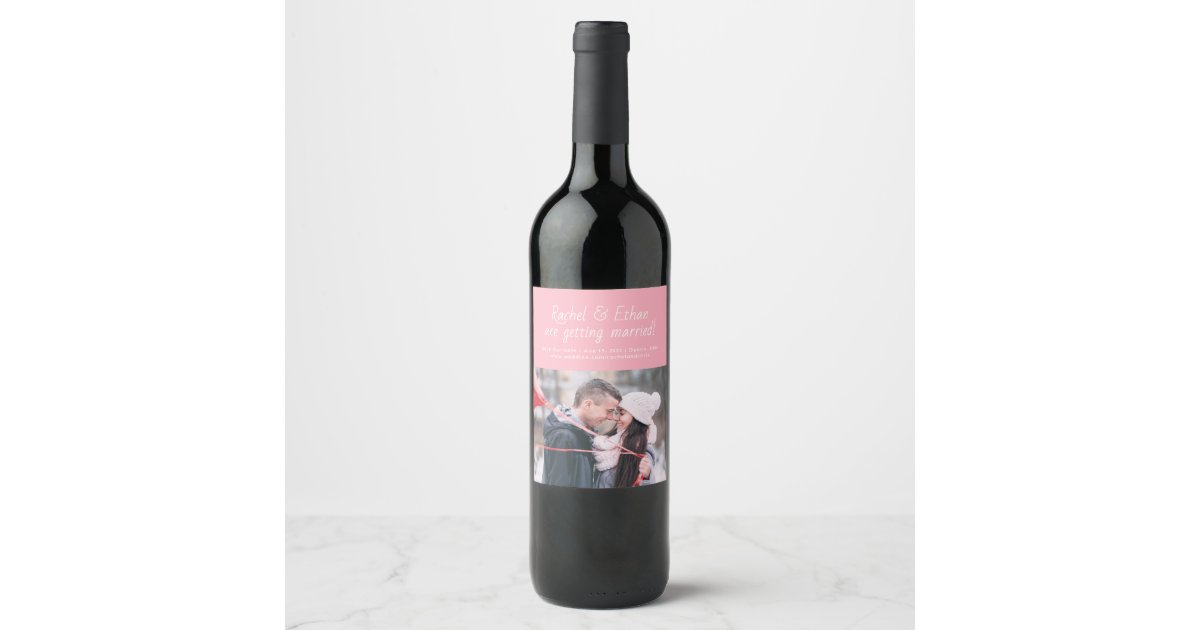 Spirited Names Fun Unique Save the Date Wine Label | Zazzle