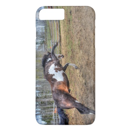 Spirited Pinto Stallion Equine Action Photo iPhone 8 Plus7 Plus Case