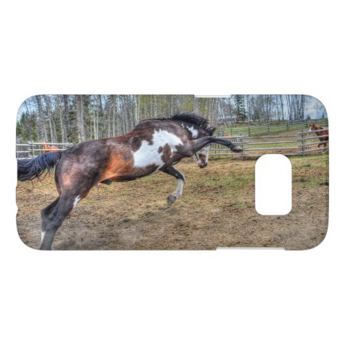 Spirited Pinto Stallion Equine Action Photo Samsung Galaxy S7 Case