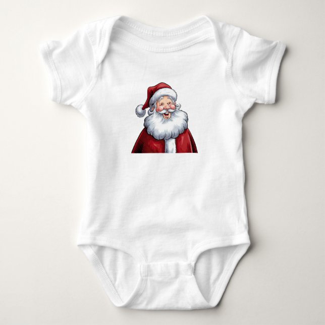 Spirited Santa Baby Bodysuit (Front)