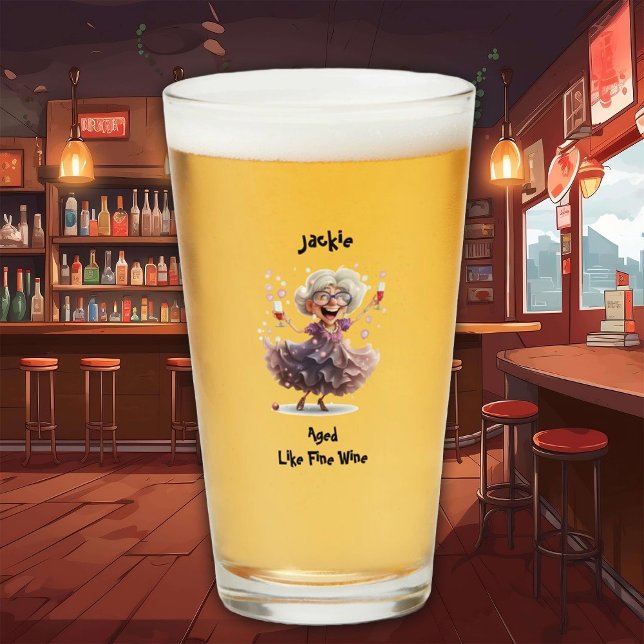 Spirited Senior Woman Glass (Creator Uploaded)