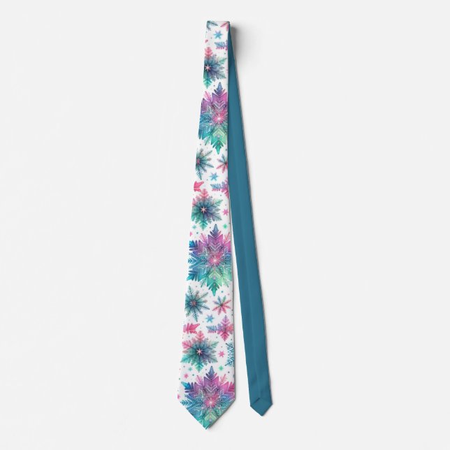 Spirited Snowflakes Neck Tie (Front)