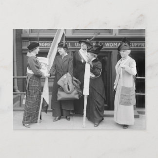 Spirited Suffragettes, 1914 Postcard