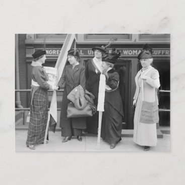 Spirited Suffragettes, 1914 Postcard