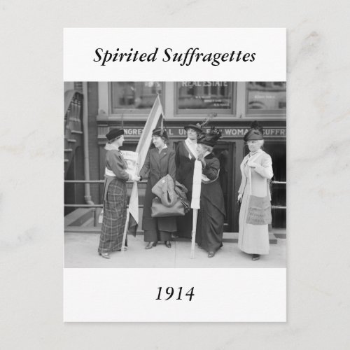 Spirited Suffragettes 1914 Postcard