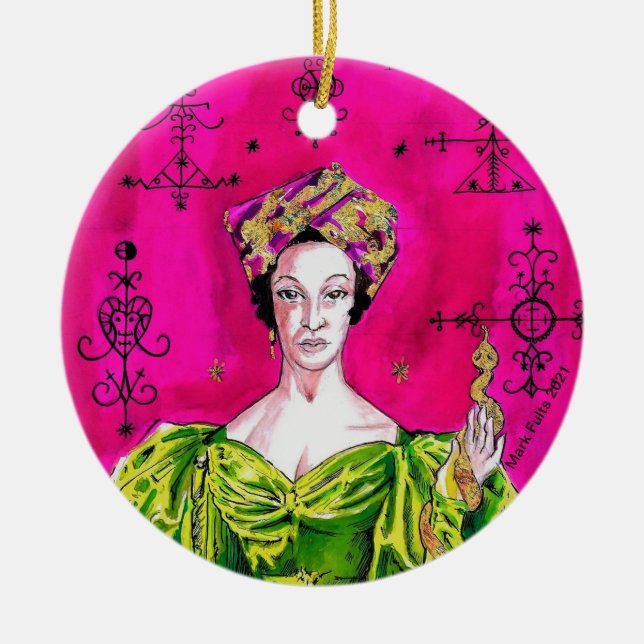 Spirited Tales Ceramic Ornament (Front)