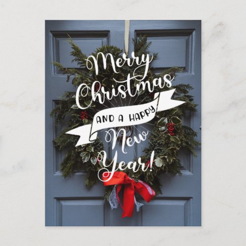 spirits Christmas business real estate front door Postcard