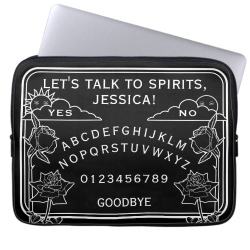 Spirits Gothic Black White Talking Board Laptop Sleeve