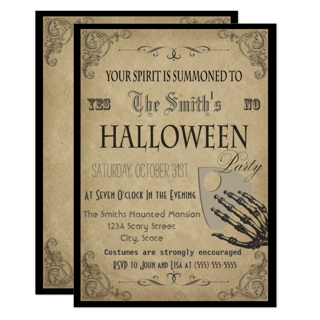 Spirits Halloween Party Invitation