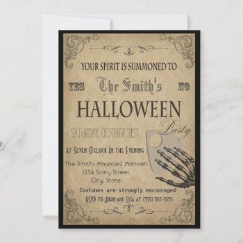 Spirits Halloween Party Invitation by SoSpooky at Zazzle