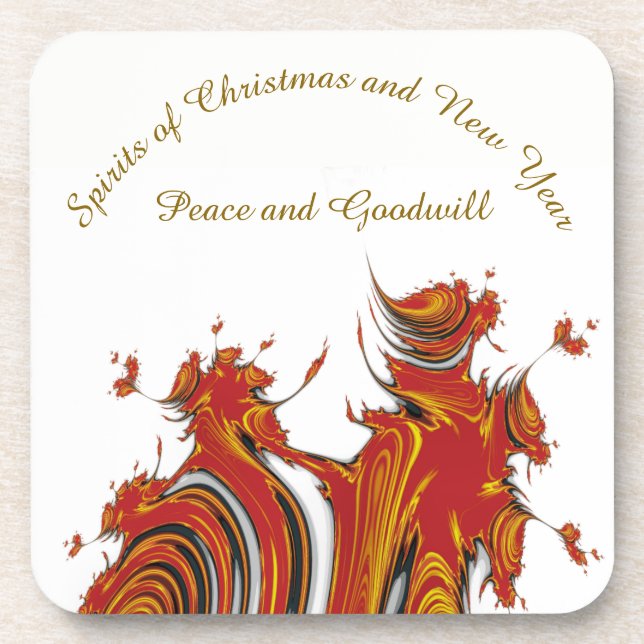SPIRITS OF CHRISTMAS AND NEW YEAR BEVERAGE COASTER (Front)