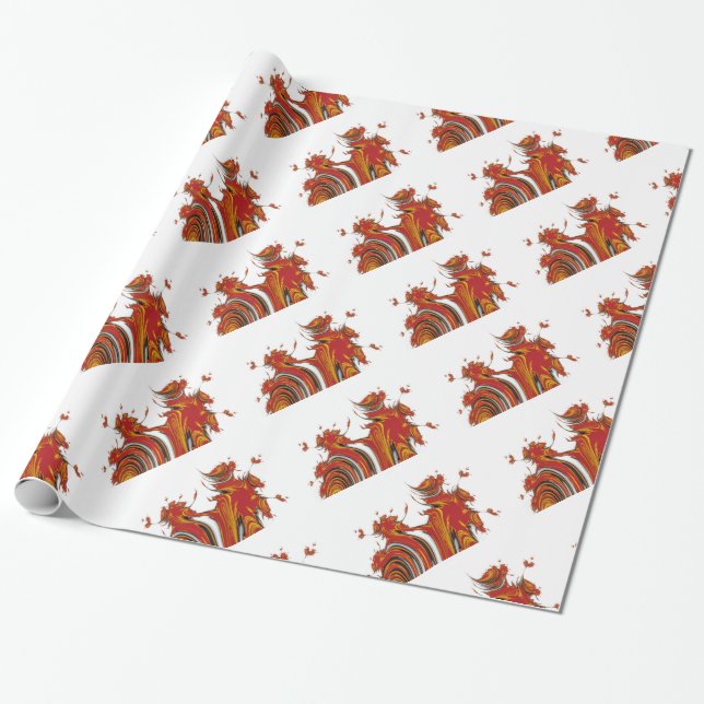 SPIRITS OF CHRISTMAS WRAPPING PAPER (Unrolled)