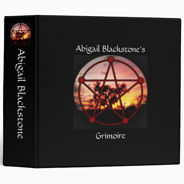 Spirits of Samhain Book of Shadows Grimoire 3 Ring Binder (Front/Spine)