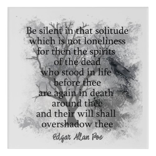 Spirits of the Dead Edgar Allan Poe Poem  Acrylic Print
