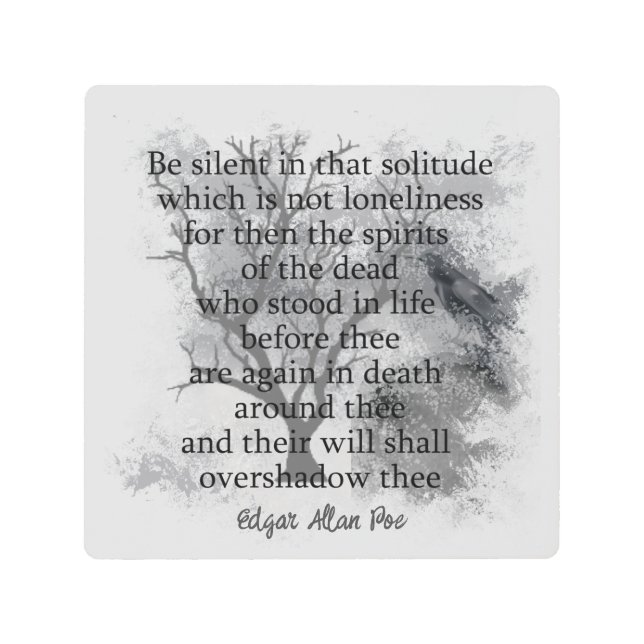 Spirits of the Dead Edgar Allan Poe Poem Metal Print (Front)