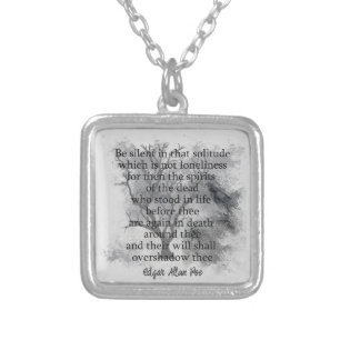 Spirits of the Dead Edgar Allan Poe Poem Silver Plated Necklace