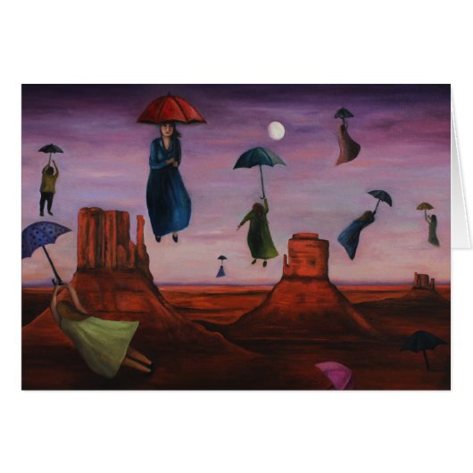 Spirits Of The Flying Umbrellas 2 Cards (Front Horizontal)