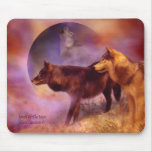 Spirits Of The Moon Wolf Mousepad