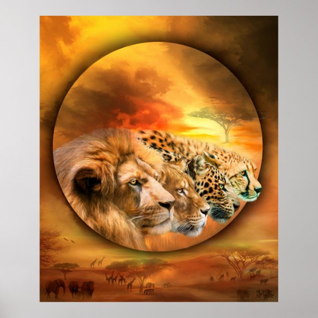 Spirits Of The Savannah Fine Art Poster/Print Poster (Front)