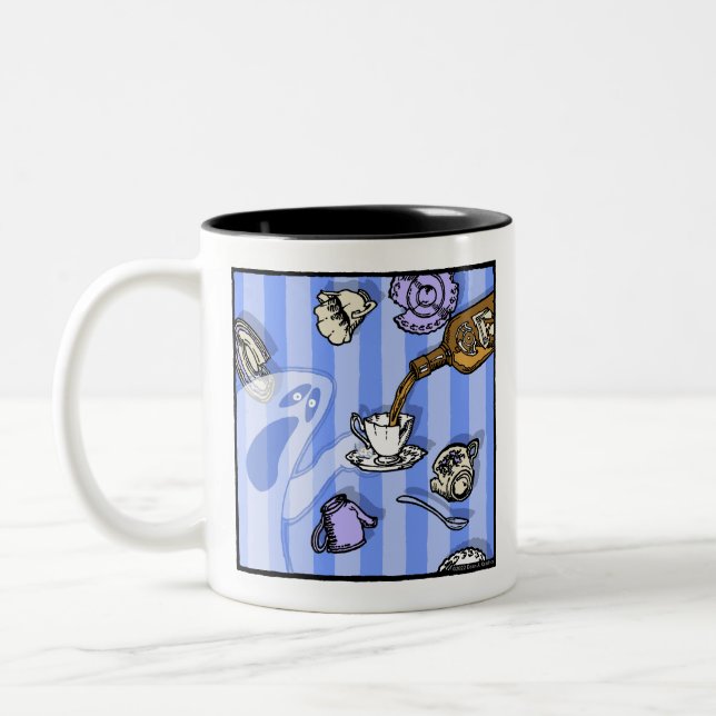 Spirits - Pop Goth Nightmare Surreal  Two-Tone Coffee Mug (Left)